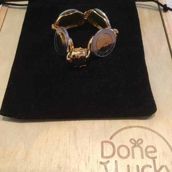 ✨ NWOT MILOR Bronzo Italia Polished 500 Lire Coin Station Bracelet, 6-3/4" - Picture 4 of 6